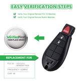 Lots of 5 Car Remote Fob Replacement for M3N5WY783X IYZ-C01C fits 2008 2009 2010 2011 2012 Dodge Charger Challenger Durango